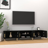 vidaXL Szafka pod TV, czarna, 180x31,5x40 cm, materiał drewnopochodny