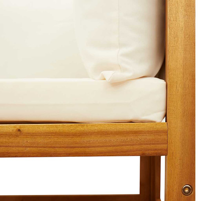Narożna sofa ogrodowa z poduszkami, drewno akacjowe i rattanowe