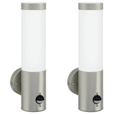 Zewnętrzna lampa ścienna 2 pcs Srebrny 12 x 8,5 x 29 cm