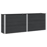 Podniesiona rabata ogrodowa Czarny 250 x 50 x 91 cm