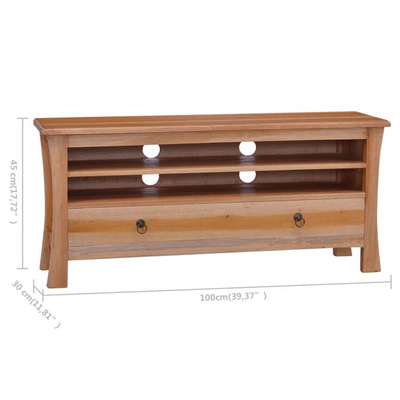 vidaXL Szafka pod TV, 100x30x45 cm, lite drewno mahoniowe