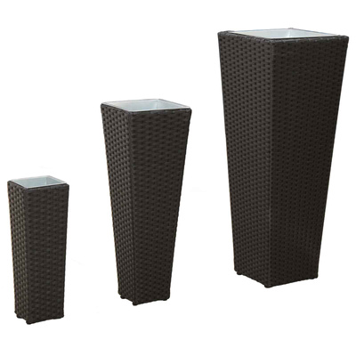 Zestaw na świeżym powietrzu 3 pcs Czarny Metal