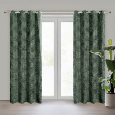 Zasłona Aleta ciemnozielona 135x250