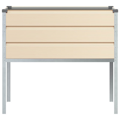 Donica Kość słoniowa 100 x 45 x 90 cm Stal Galwanizowana