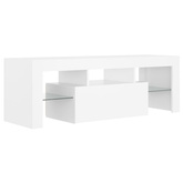 vidaXL Szafka pod TV z oświetleniem LED, biała, 120x35x40 cm
