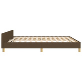 vidaXL Rama łóżka z zagłówkiem, ciemnobrązowa 180x200 cm obita tkaniną model standard