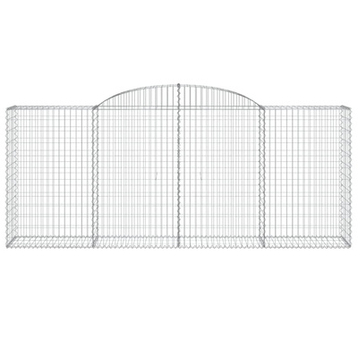 Kosze gabionowe, 6 szt, 300x50x120/140 cm, galwanizowane żelazo