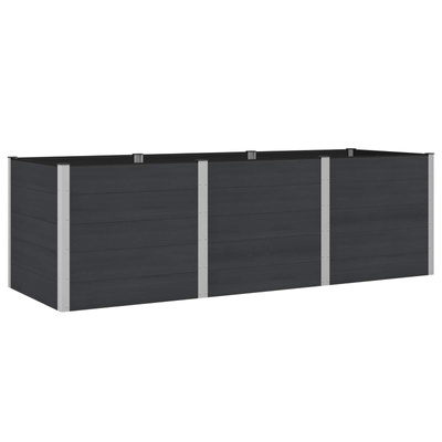 Podniesiona rabata ogrodowa Czarny 300 x 100 x 91 cm