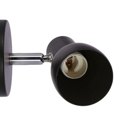 Lampa ścienna kinkiet 1X40W E14 czarny matowy PICARDO 91-50618