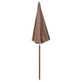 Parasol ogrodowy na stalowym słupku, 240 cm, taupe