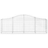 Kosze gabionowe, 11 szt, 200x30x60/80 cm, galwanizowane żelazo