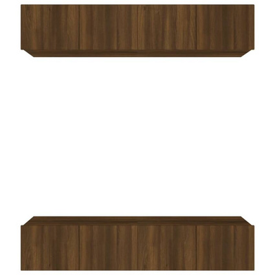 vidaXL Szafki telewizyjne, 4 szt, brązowy dąb, 80x30x30 cm