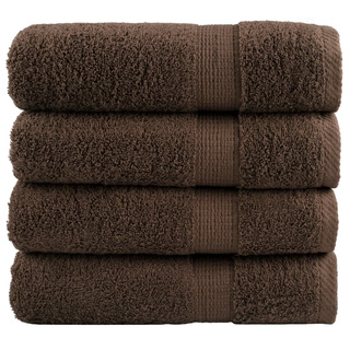Ręczniki premium, SOLUND, 4 szt., brązowe, 100x150 cm, 600 g/m?