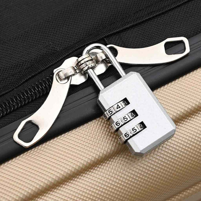 Walizka Z blokadą szampański 34 x 23 x 55.5 cm Plastik ABS