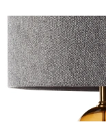 Lampa podłogowa LEONA szara E27 100W złota