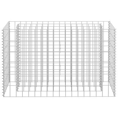 vidaXL Podwyższona donica gabionowa, galwanizowana stal, 90x30x60 cm