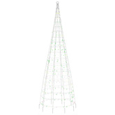 vidaXL Choinka z lampek, na maszt, 550 kolorowych LED, 300 cm
