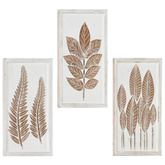 Dekoracja artystyczna 3 pcs Brązowy i biały 40 x 40 x 1,5 cm