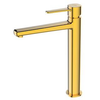 Wysoka bateria umywalkowa Glamour złota  Invena