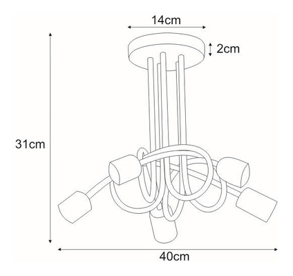 Lampa sufitowa K-3621 z serii DEZE