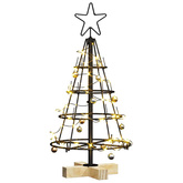 Choinka Stożkowa Świąteczna z podstawą Czarny 60 cm Stal