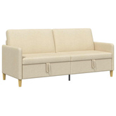Sofa z miejscem do przechowywania kremowy 192 x 78 x 87 cm