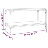 vidaXL Szafka pod TV, szary dąb sonoma, 80x33x41 cm