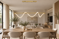 Lampa wisząca Serpente DDXZ003 55W złota - wężyk splot