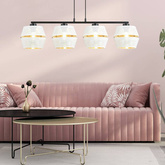 Lampa wisząca  MALIA 4 WHITE/GOLD