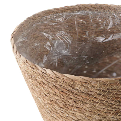 Kosze na rośliny z trawy morskiej 3 pcs naturalny ?26 x 19 cm
