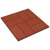 Kamień kroczący 6 pcs Czerwony 40,5 x 40,5 x 2 cm Guma