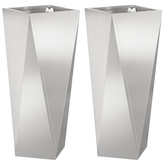 Donica 2 pcs Srebrny 30 x 30 x 75 cm Stal nierdzewna