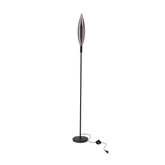 Lampa podłogowa Nordic szara szklany klosz dymiony nowoczesna metalowa