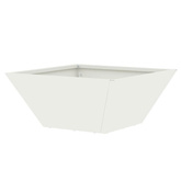Doniczka ogrodowa Biały 35 x 35 x 15 cm Stal zimnogięta