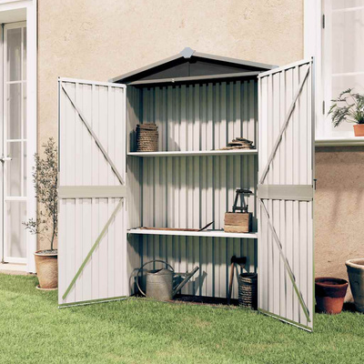 Szopa ogrodowa, antracyt, 116x45x175 cm, stal galwanizowana