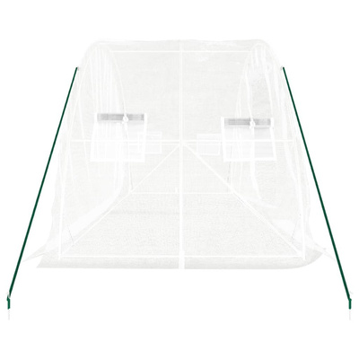 Szklarnia ze stalową ramą, biała, 10 m?, 5x2x2,3 m