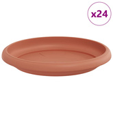 Okrągły Talerzyk Kwiatowy 24 pcs Czerwony ceglasty ? 14 x 2 cm