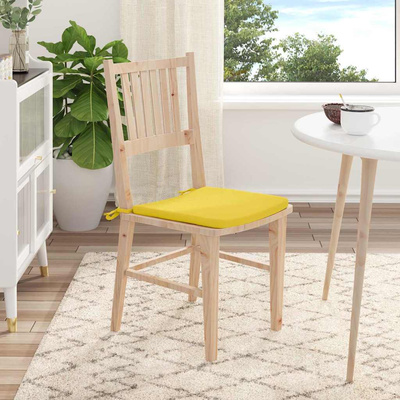 Poduszki na siedziska 4 pcs Jasnożółty 40 x 40 x 3 cm tkanina