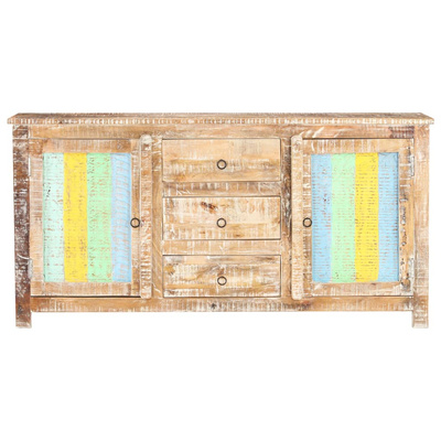 vidaXL Komoda, 151x40x75 cm, surowe drewno akacjowe