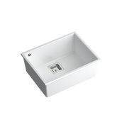 DAVID 50 GraniteQ snow white/elementy stalowe