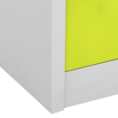 Szafki zamykane, 5 szt., jasnoszaro-zielone, 90x45x92,5 cm