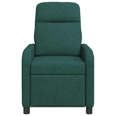 Fotel recliner Ciemnozielony tkanina