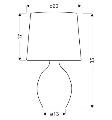 Lampa stołowa nocna szara ceramiczna Ambon Candellux 41-78575