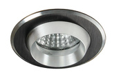Nowoczesna oprawa wpuszczana MR16 SA-02 STB/AL czarny satynowy stała aluminium + oprawka GU10