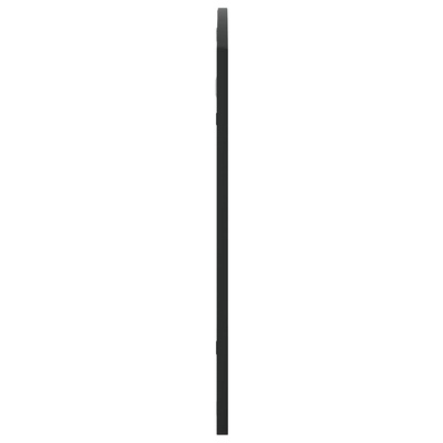 vidaXL Lustro ścienne, czarne, 100x60 cm, zakończone łukiem, żelazo