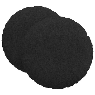 Poduszki na siedziska 2 pcs Czarny ?80 x 29 cm tkanina