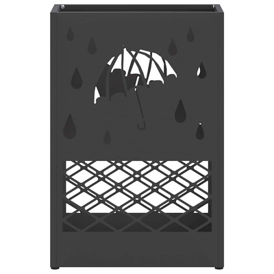 Stojak na Parasol Deszczowy Czarny 28 x 12 x 41 cm Stal
