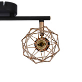 Lampa sufitowa listwa ścienna czarna złoty klosz Acrobat 92-66336