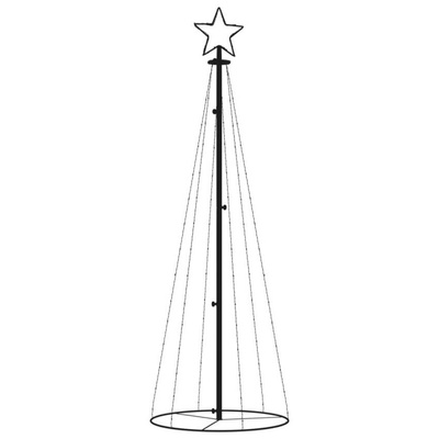vidaXL Choinka stożkowa, 108 zimnych białych LED, 70x180 cm