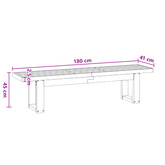 Ławka jadalniana NOAIN 180 x 41 x 45 cm Lite drewno sosnowe